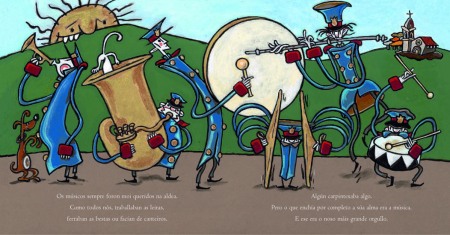 Ilustración de "A banda de Vilacendoi", do autor Xulio Gayoso